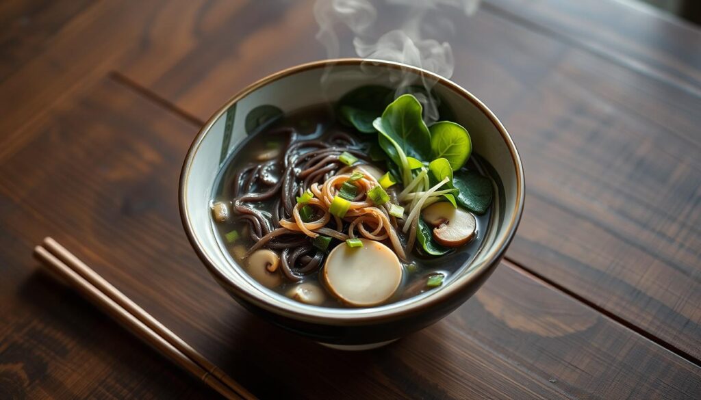 Soba noodle soup