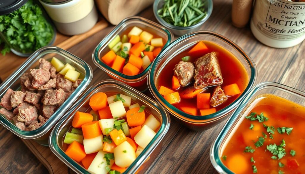 Vegetable Beef Soup Meal Prep