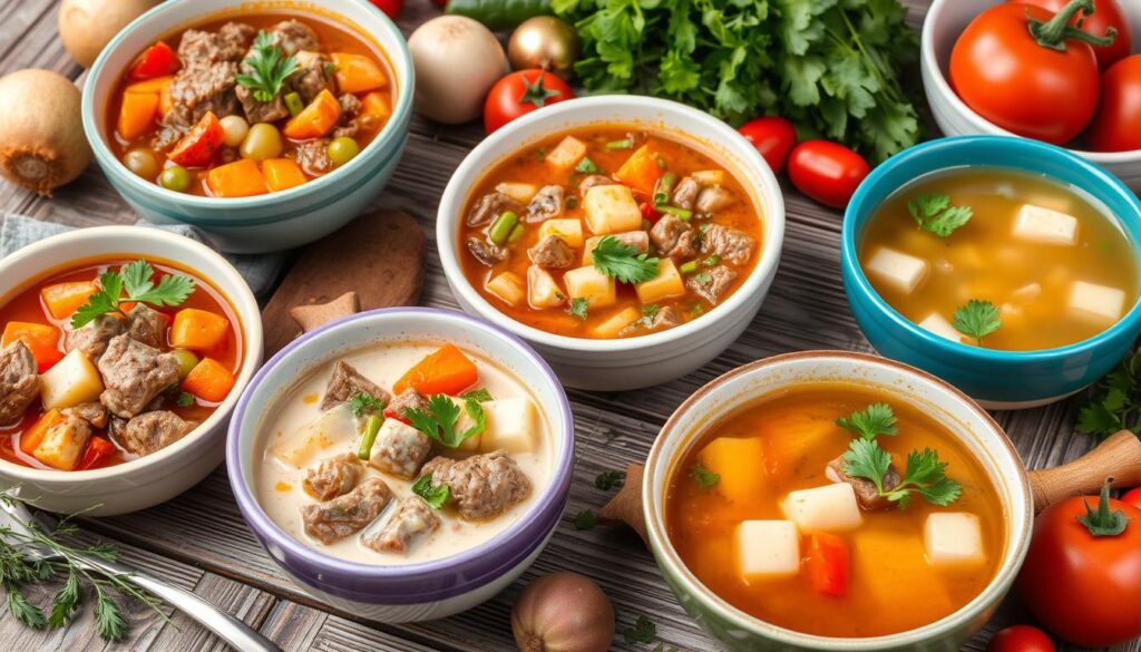 vegetable beef soup variations