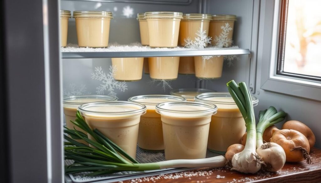 Frozen soup storage