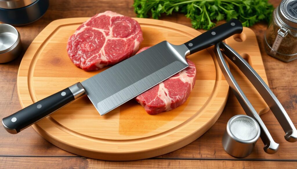 Kitchen tools for round steak