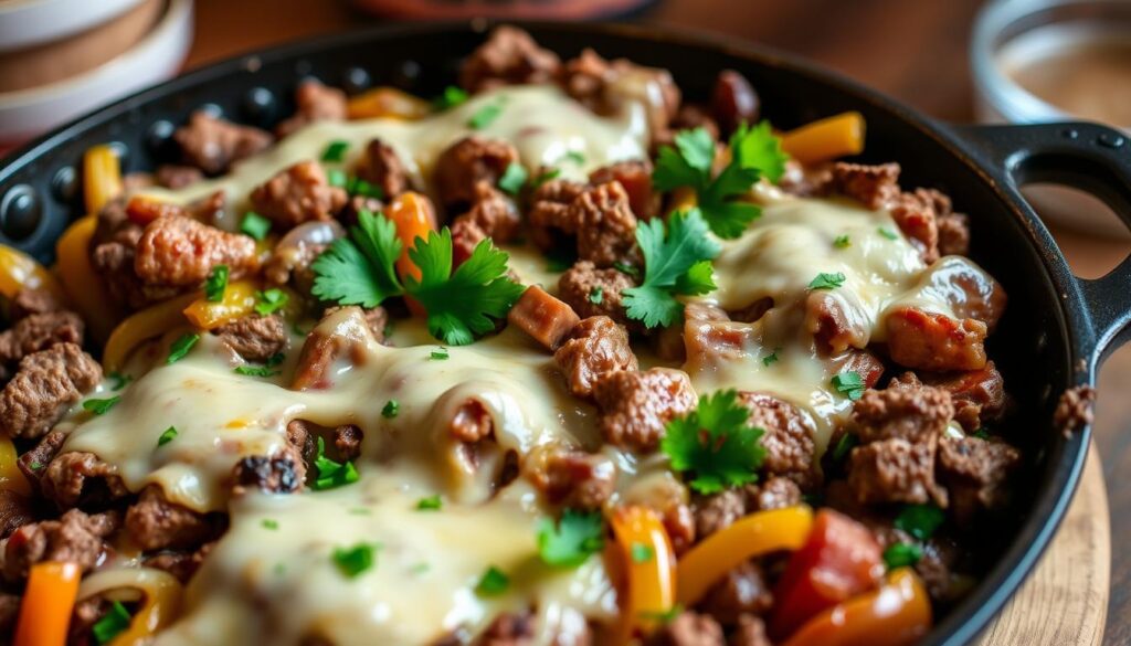 One-Pan Philly Cheesesteak Skillet