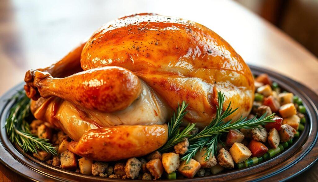 roast turkey with herb stuffing