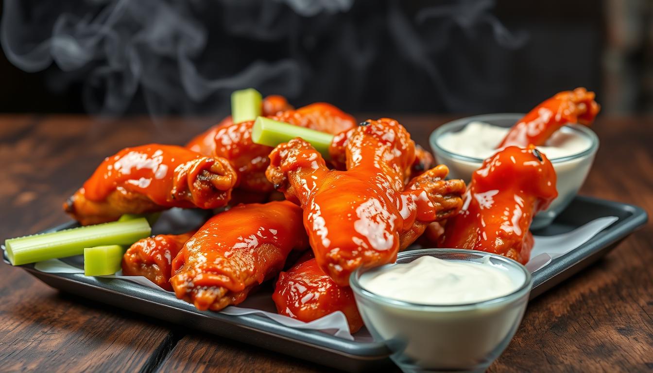 Buffalo Sauce Smoked Chicken Wings