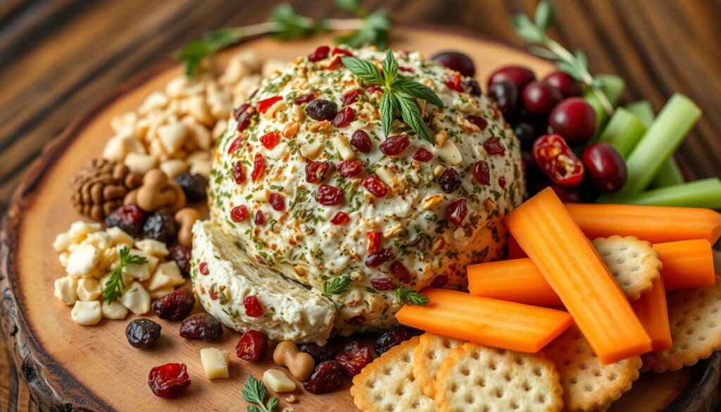 Cheese ball with mix-ins