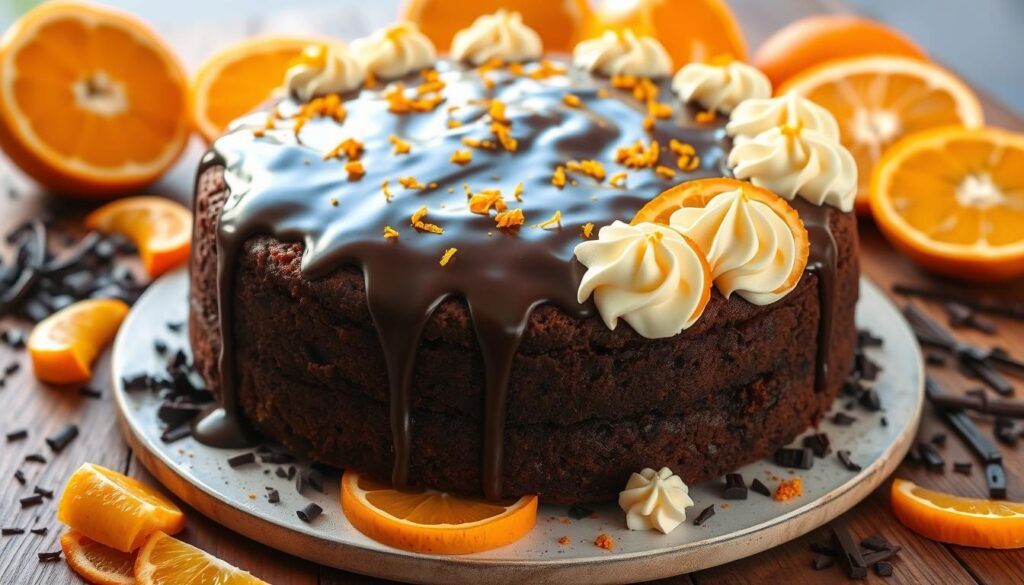 Chocolate Orange Pound Cake Decoration