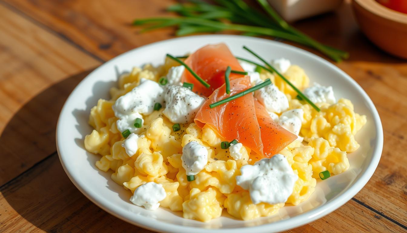 Cottage Cheese and Smoked Salmon Eggs