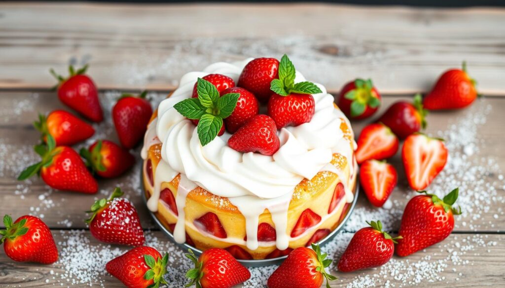 Strawberry Poke Cake Decoration