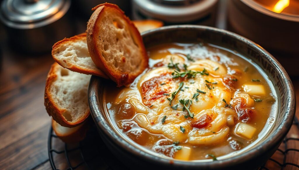 Vegan French Onion Soup Cheese Topping