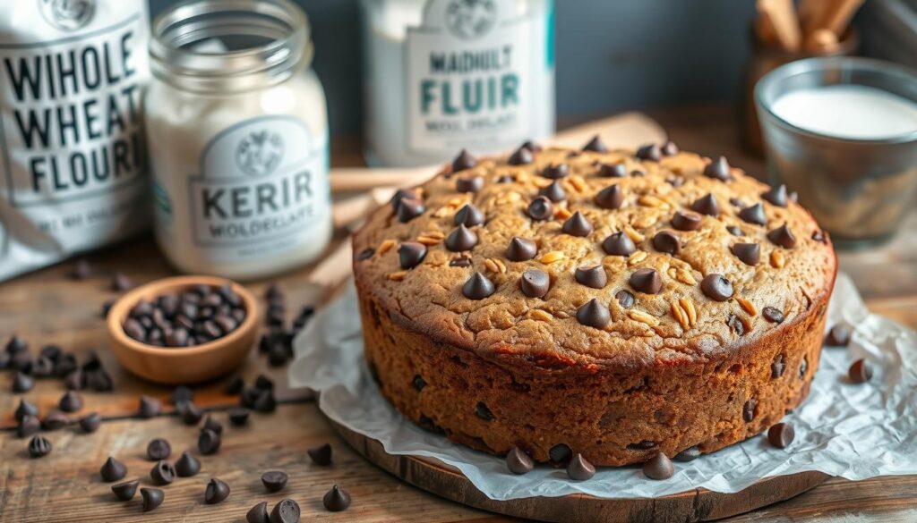 Whole Wheat Kefir Chocolate Chip Cake