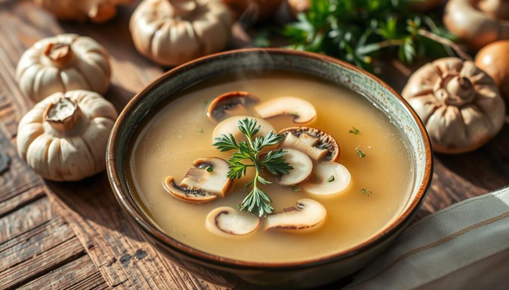 clear mushroom soup