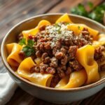 Cheesy Beef and Bowtie Pasta