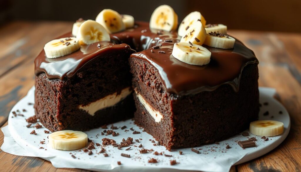 Chocolate Banana Cream Cheese Pound Cake