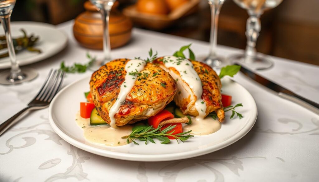 Herb Chicken with Cream Sauce