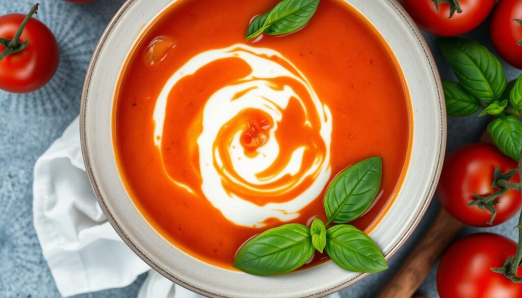 Kefir Adding Creamy Texture to Tomato Soup