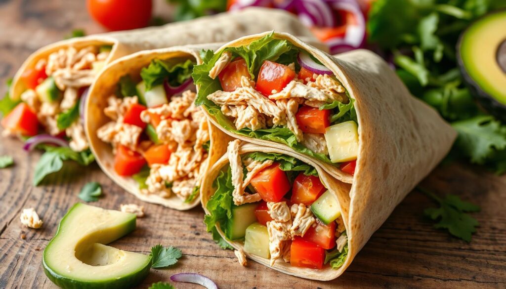 healthy chicken wraps