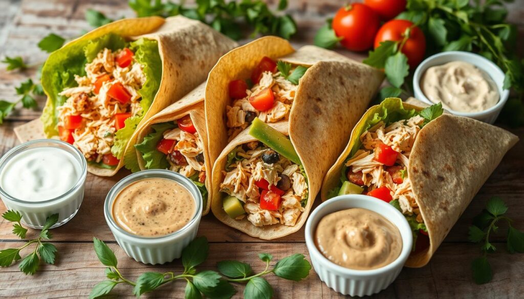 healthy chicken wraps