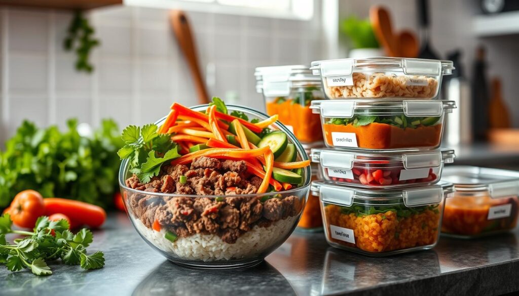 homemade ground beef bowl storage